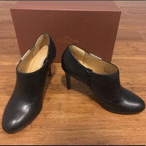 COACH Womens Seneca Black Leather Booties Size 6.5